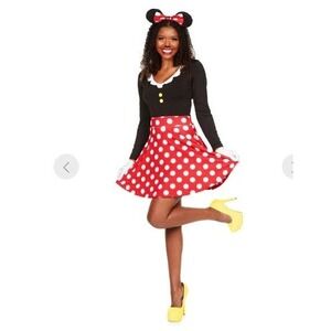 TIPSY ELVES MOUSE HALLOWEEN COSTUME WITH EARS AND GLOVES Women's Size Large NEW